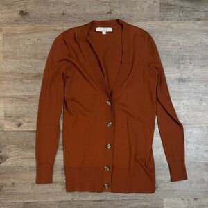 LOFT Women's Rust Cardigan Sweater